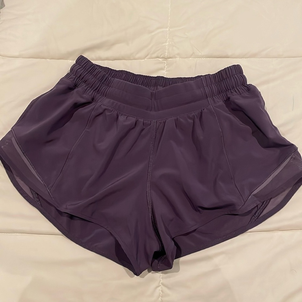Lululemon size 6 purple Hotty Hot shorts.